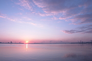 Shimmer daybreak sea