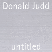 Donald Judd/untitled