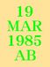 1985年3月19日生まれAB型