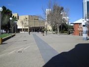 in front of library Perth
