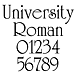 University Roman フォント