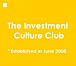 The Investment Culture Club