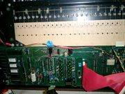The inside of the synthesizer