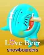 Love Beer snowboarders