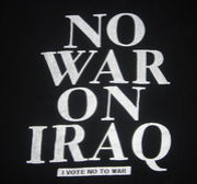 NO WAR ON IRAQ